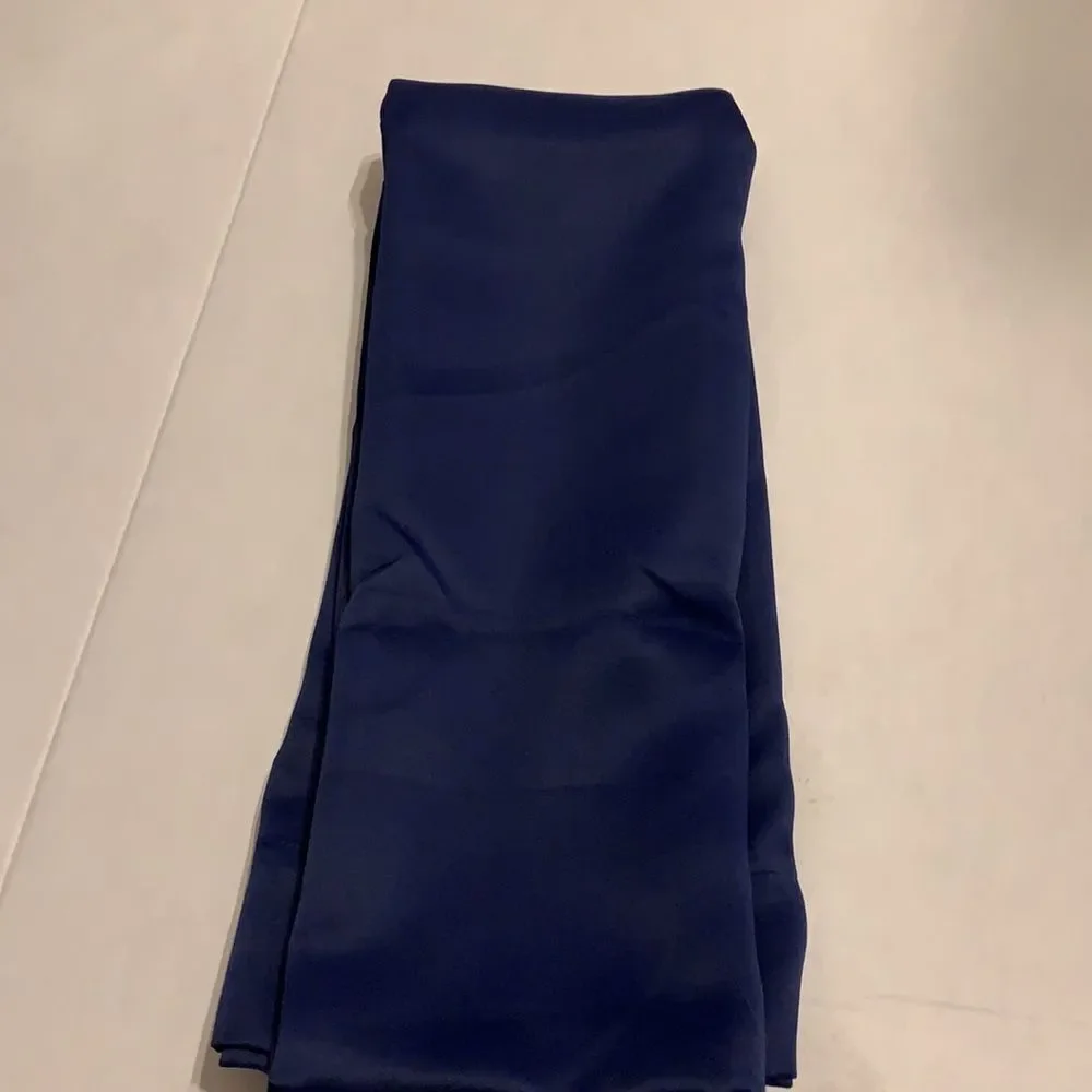 One navy blue panel window curtain. 80 x 42